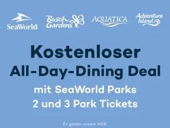 Kostenloser All-Day-Dining Deal mit SeaWorld 2 Park und 3 Park Tickets