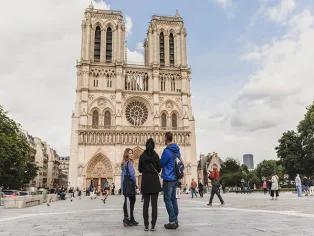 Outside the Notre Dame