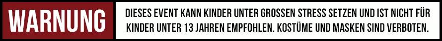 Warnung über die Halloween Horror Nights
