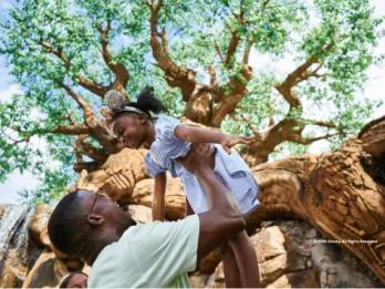 Guests in Disney's Animal Kingdom Theme Park