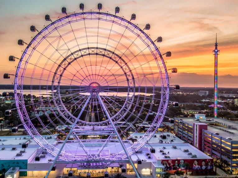 Icon Orlando Wheel at Sunset