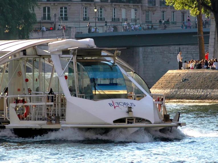 Batobus Hop-on Hop-off Sightseeing Cruise boat on the River Seine