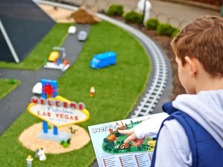 Boy and girl exloring Miniland at the LEGOLAND Windsor