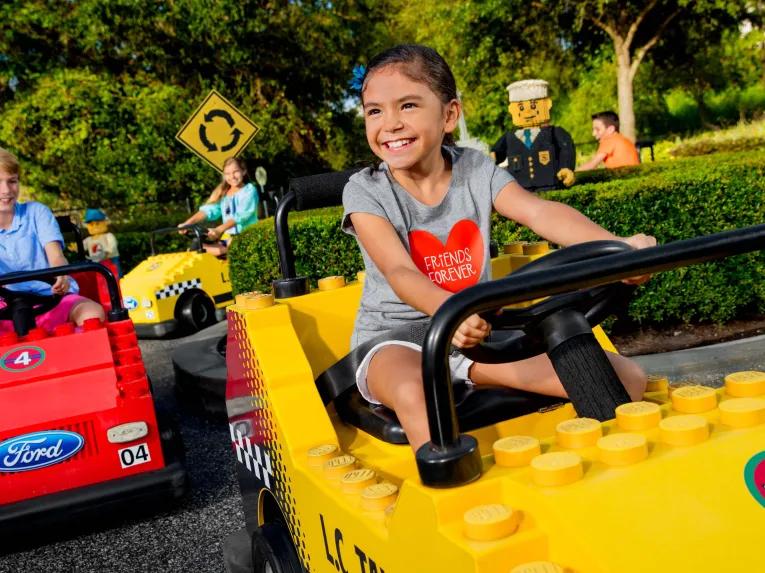 Kids Enjoying LEGO Driving School at LEGOLAND Florida