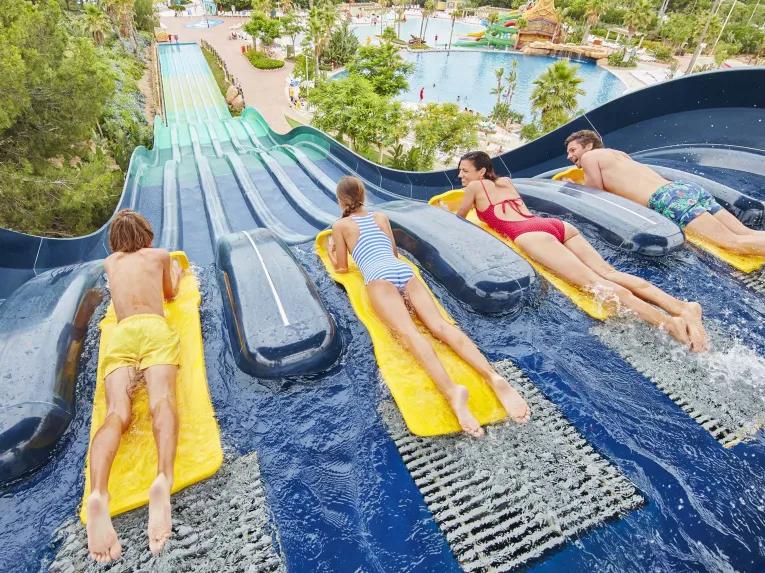 Family on Rapid Race at PortAventura Caribe Aquatic Park