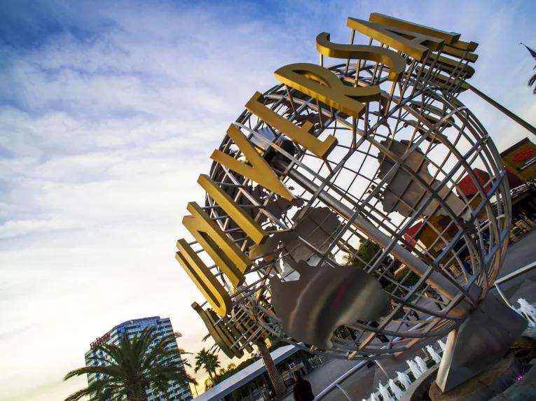 Universal Globe at the entrance to Universal Studios Hollywood