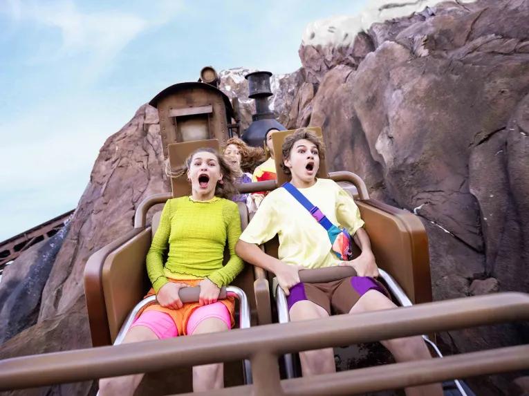 Guests on Expedition Everest—Legend of the Forbidden Mountain, Disney's Animal Kingdom Theme Park