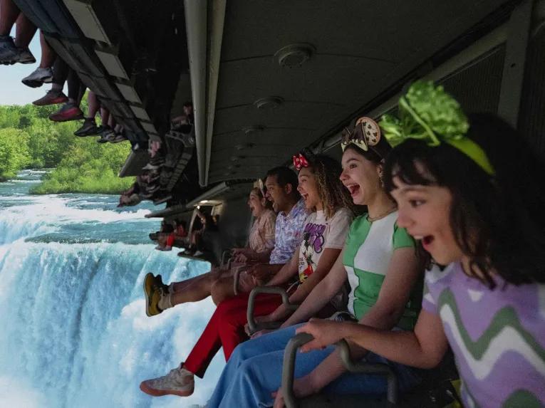 Guests on Soarin' Around the World, EPCOT