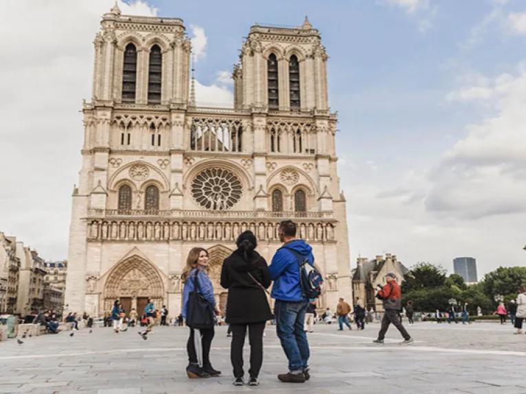 Outside the Notre Dame