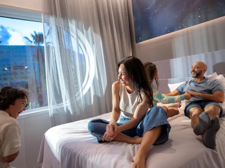Family in bedroom at Universal Stella Nova Resort