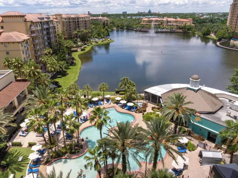Pool and Lake at the Wyndham Grand Orlando Resort Bonnet Creek