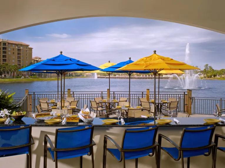 Terrace and Lake View at the Wyndham Grand Orlando Resort Bonnet Creek